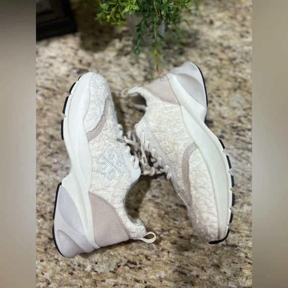 Tory Burch Good Luck Lace Up Trainer Running Sneakers 9.5 - Picture 3 of 10